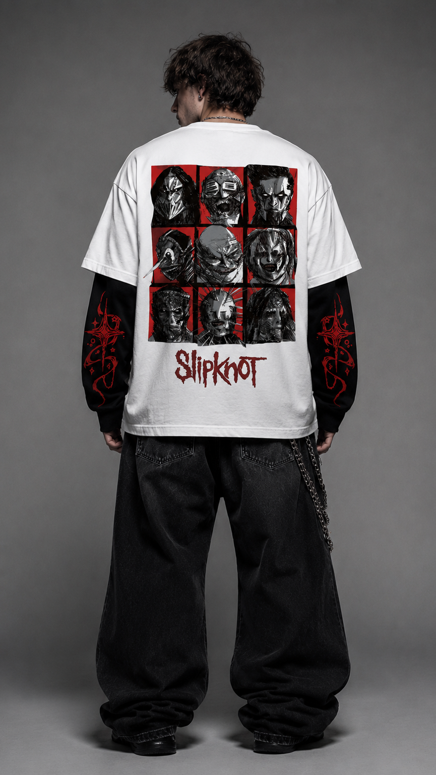 Slipknot - Oversized Layered tee