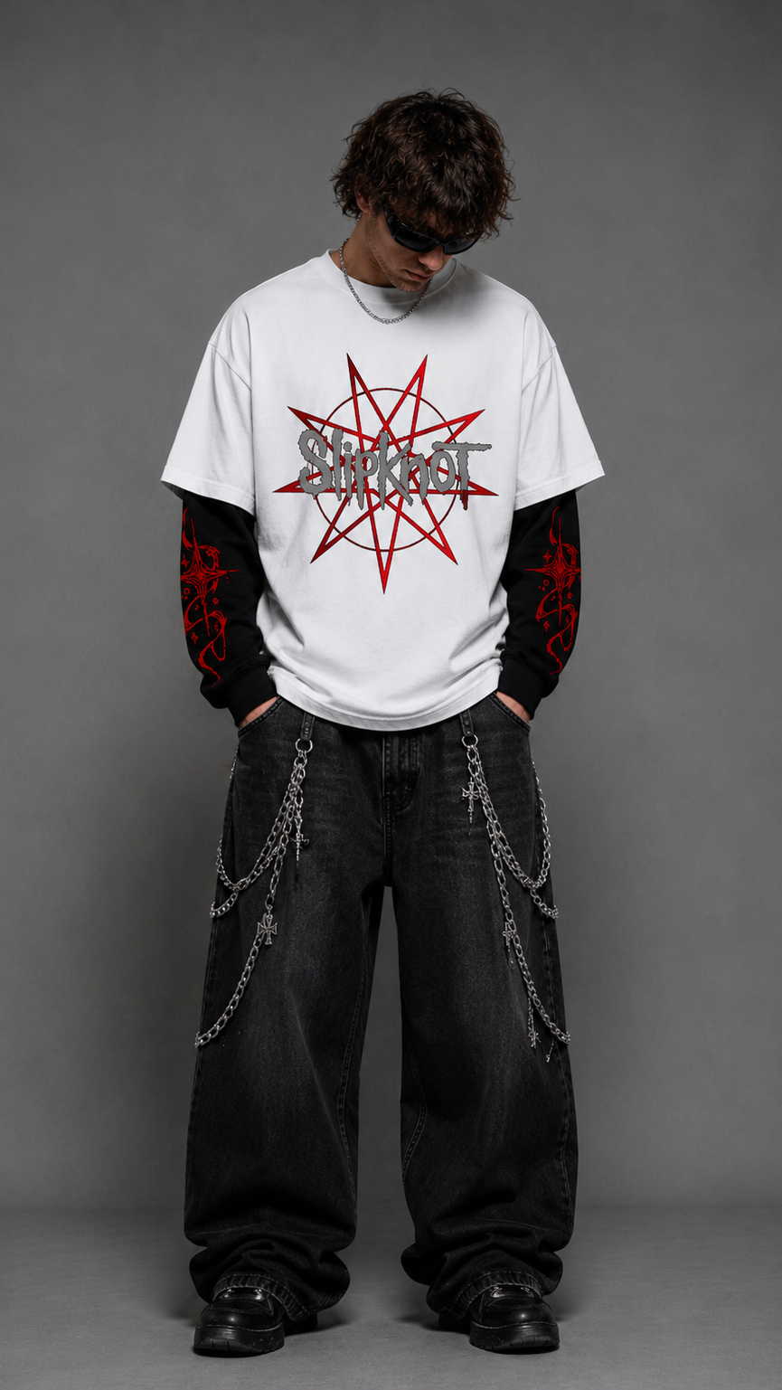 Slipknot - Oversized Layered tee