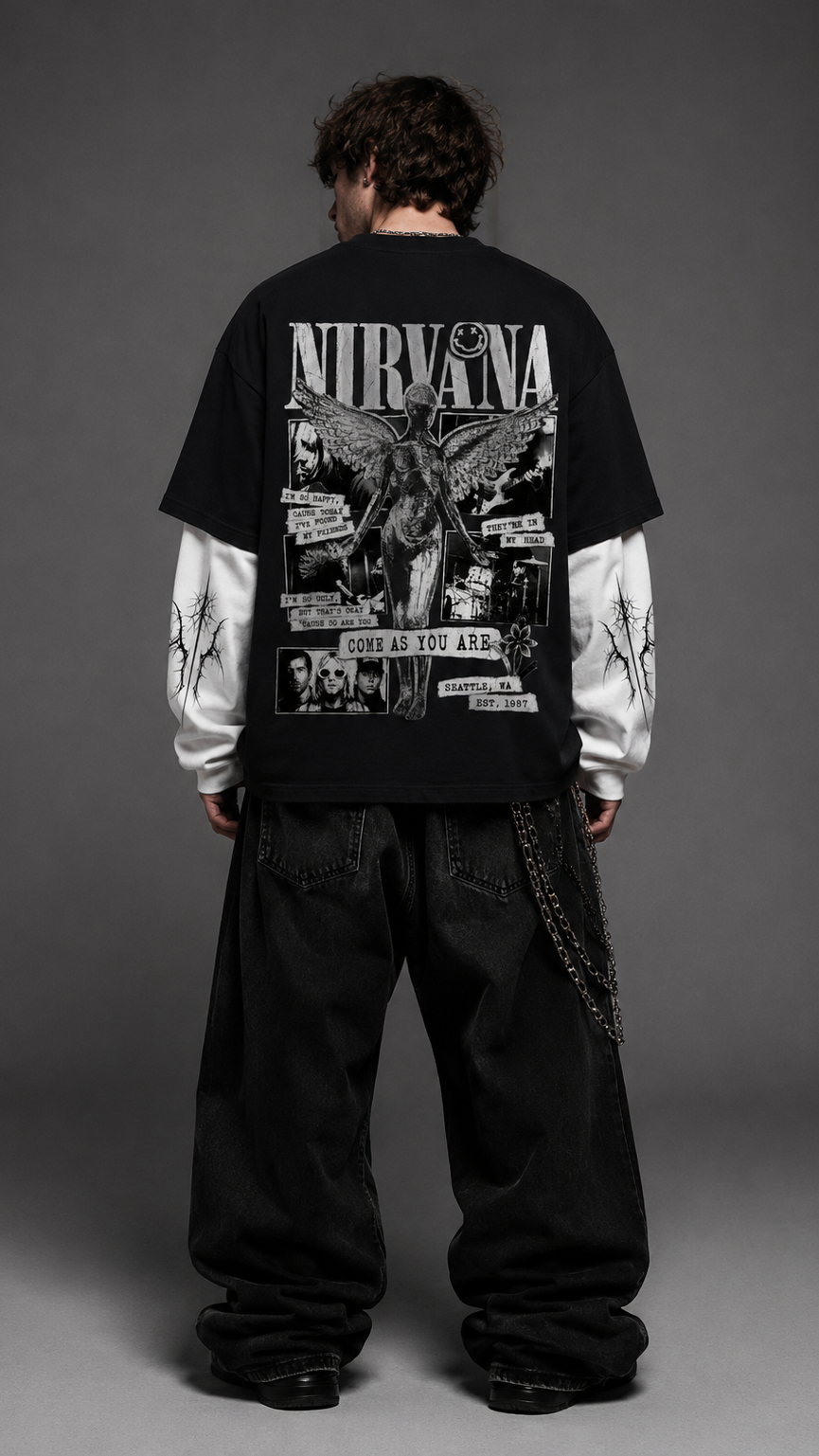 Nirvana  - Oversized Layered Tee