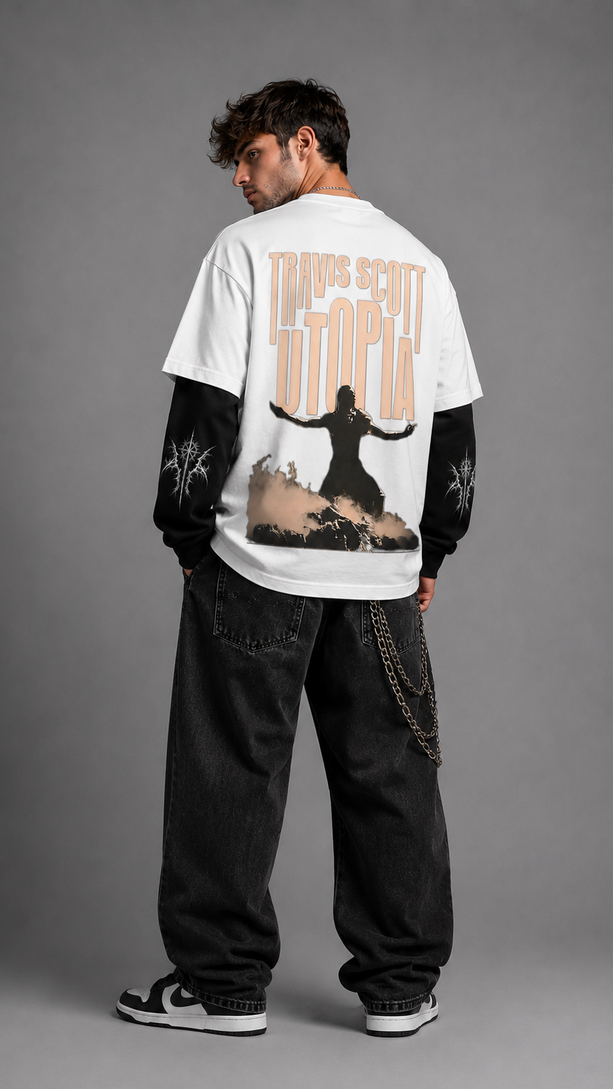 Travis Scott Utopia - Oversized Layered Tee