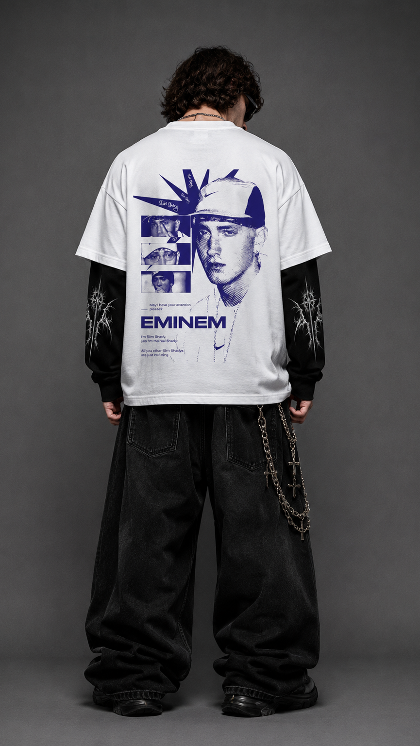 Eminem Slim Shady — Oversized Layered Tee