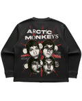 Black waffle knit oversized full-sleeve Back Design