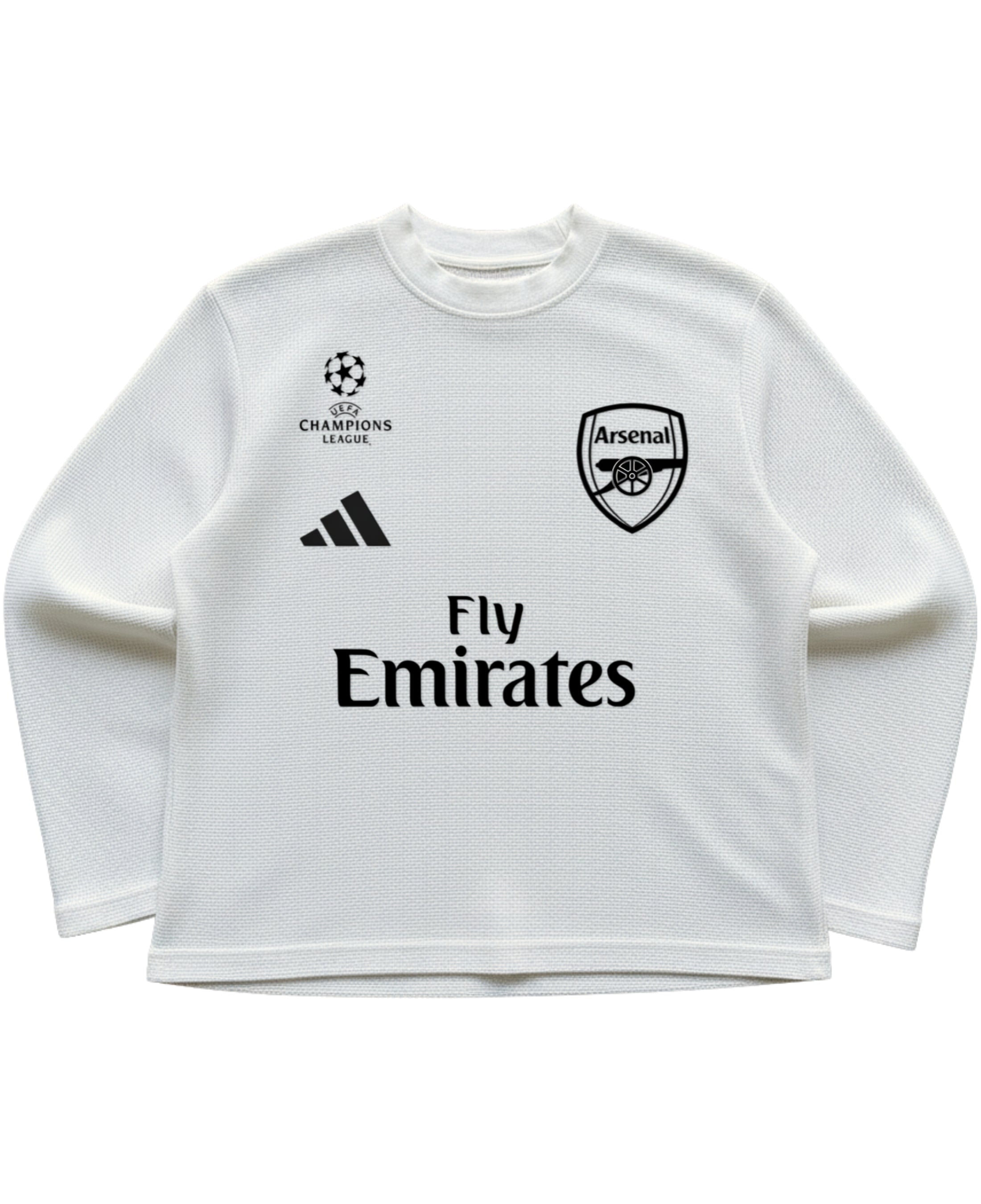 Off-white waffle knit oversized full-sleeve Front Design