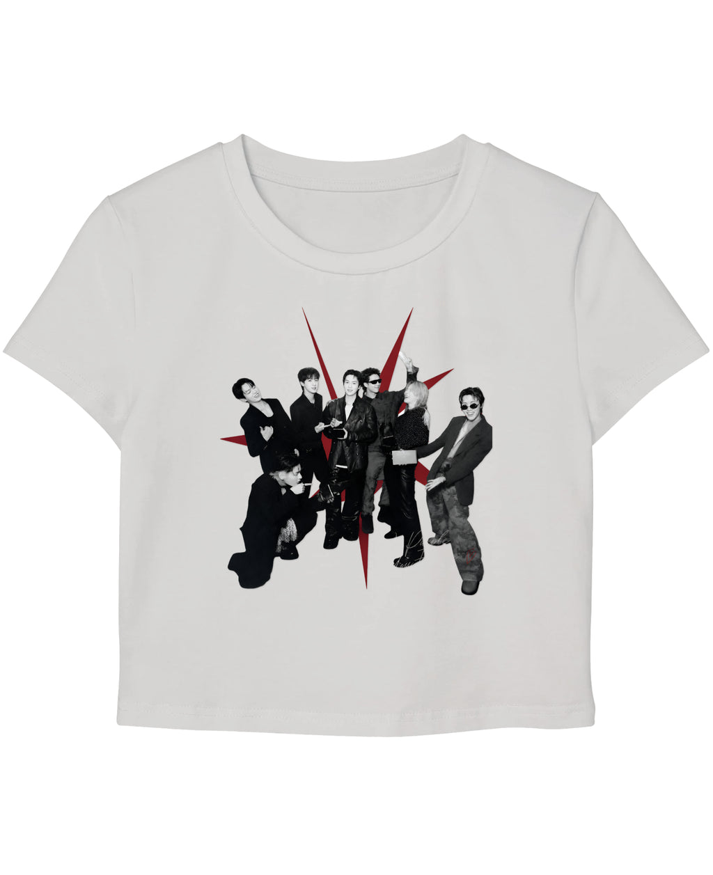 White Baby Tee Front Design