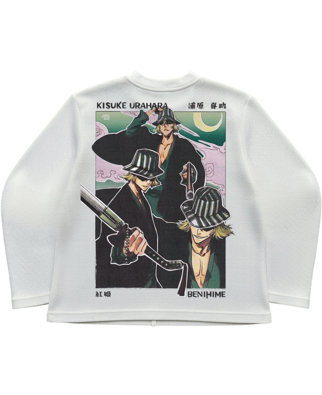 Off-white waffle knit oversized full-sleeve Back Design