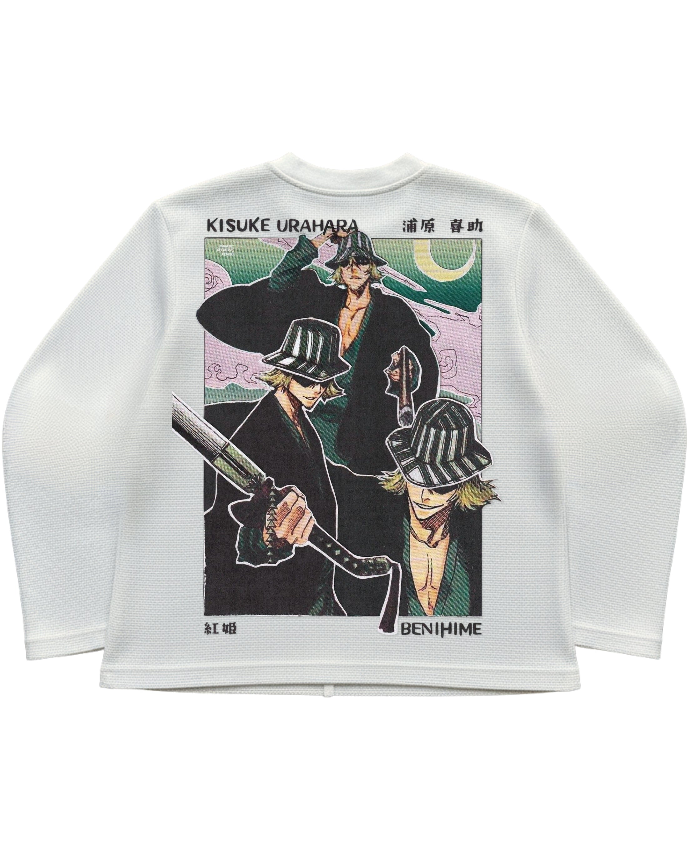 Off-white waffle knit oversized full-sleeve Back Design