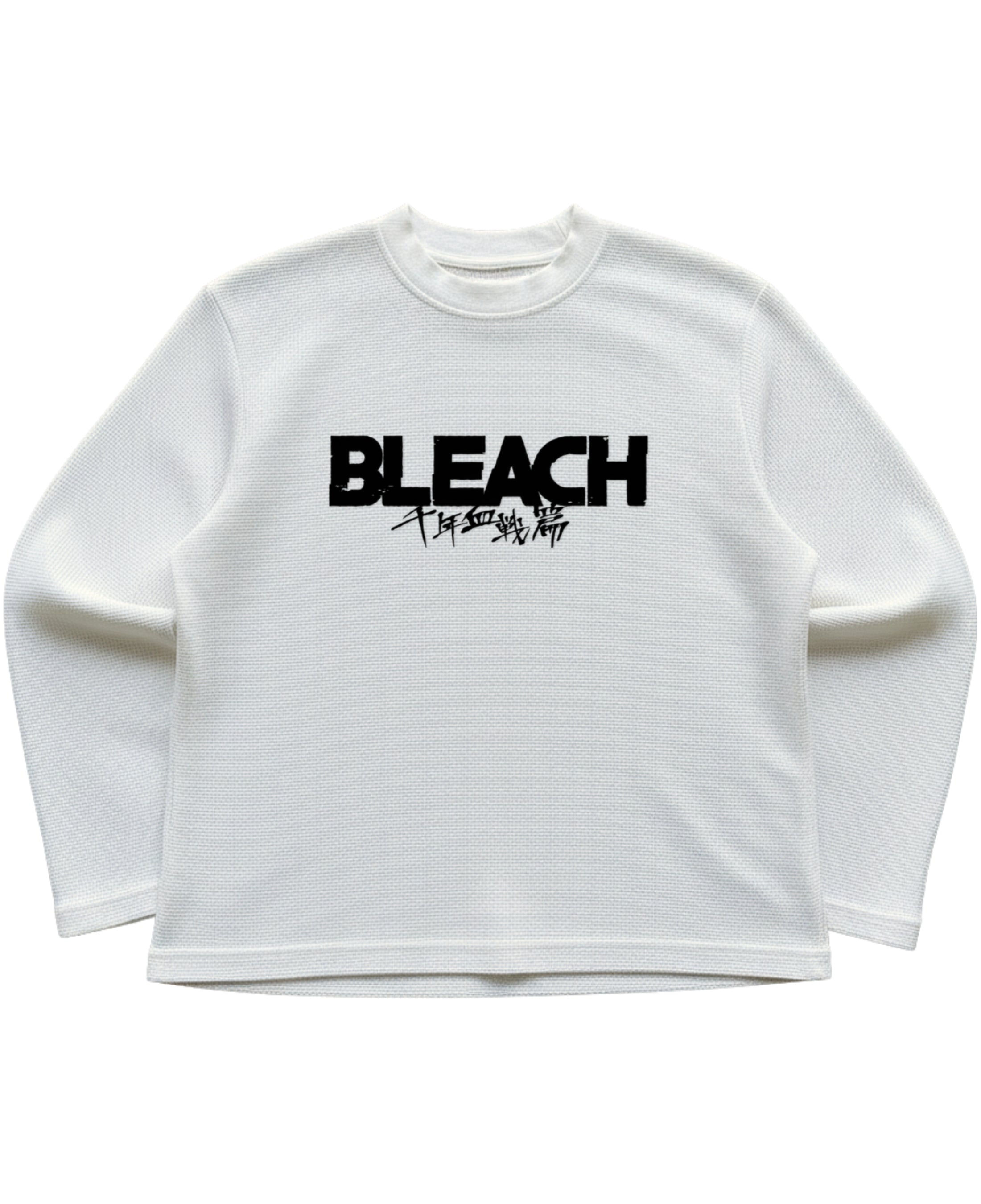 Off-white waffle knit oversized full-sleeve Front Design