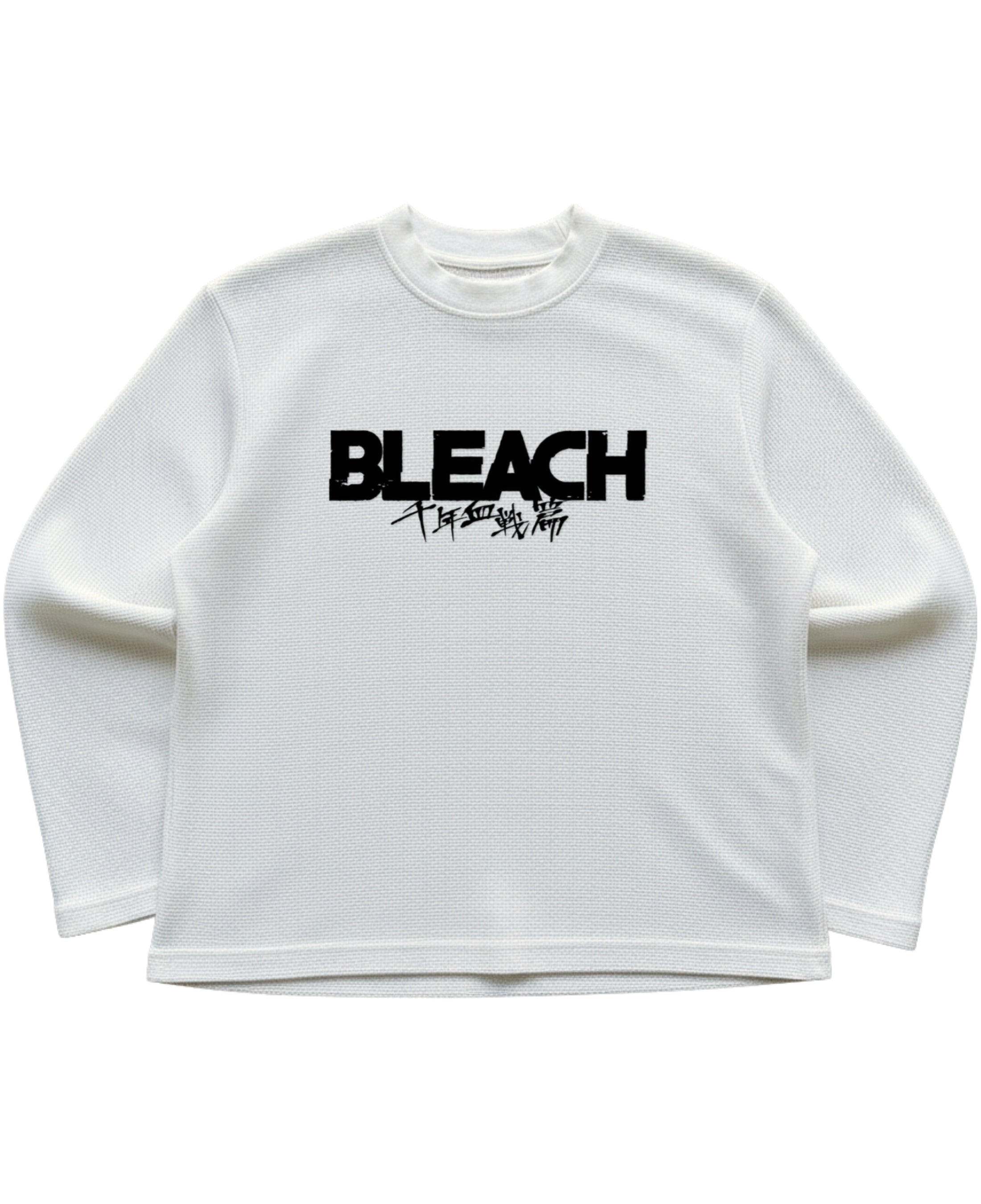 Off-white waffle knit oversized full-sleeve Front Design