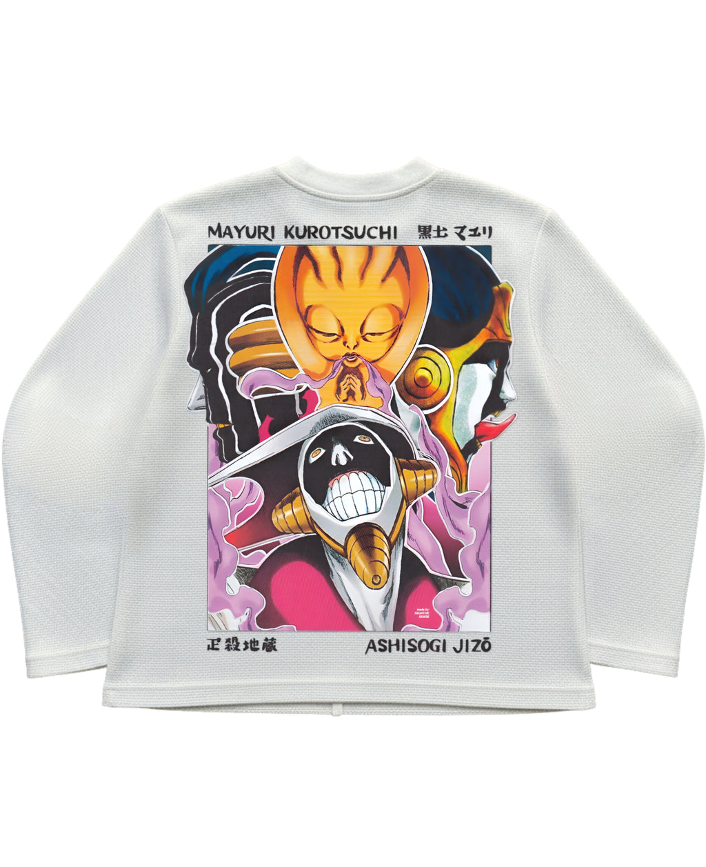 Off-white waffle knit oversized full-sleeve Back Design