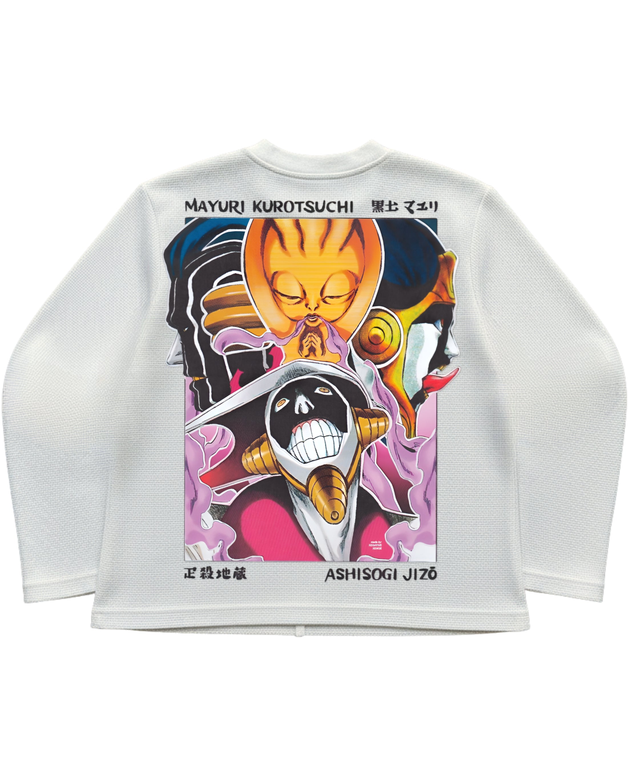 Off-white waffle knit oversized full-sleeve Back Design