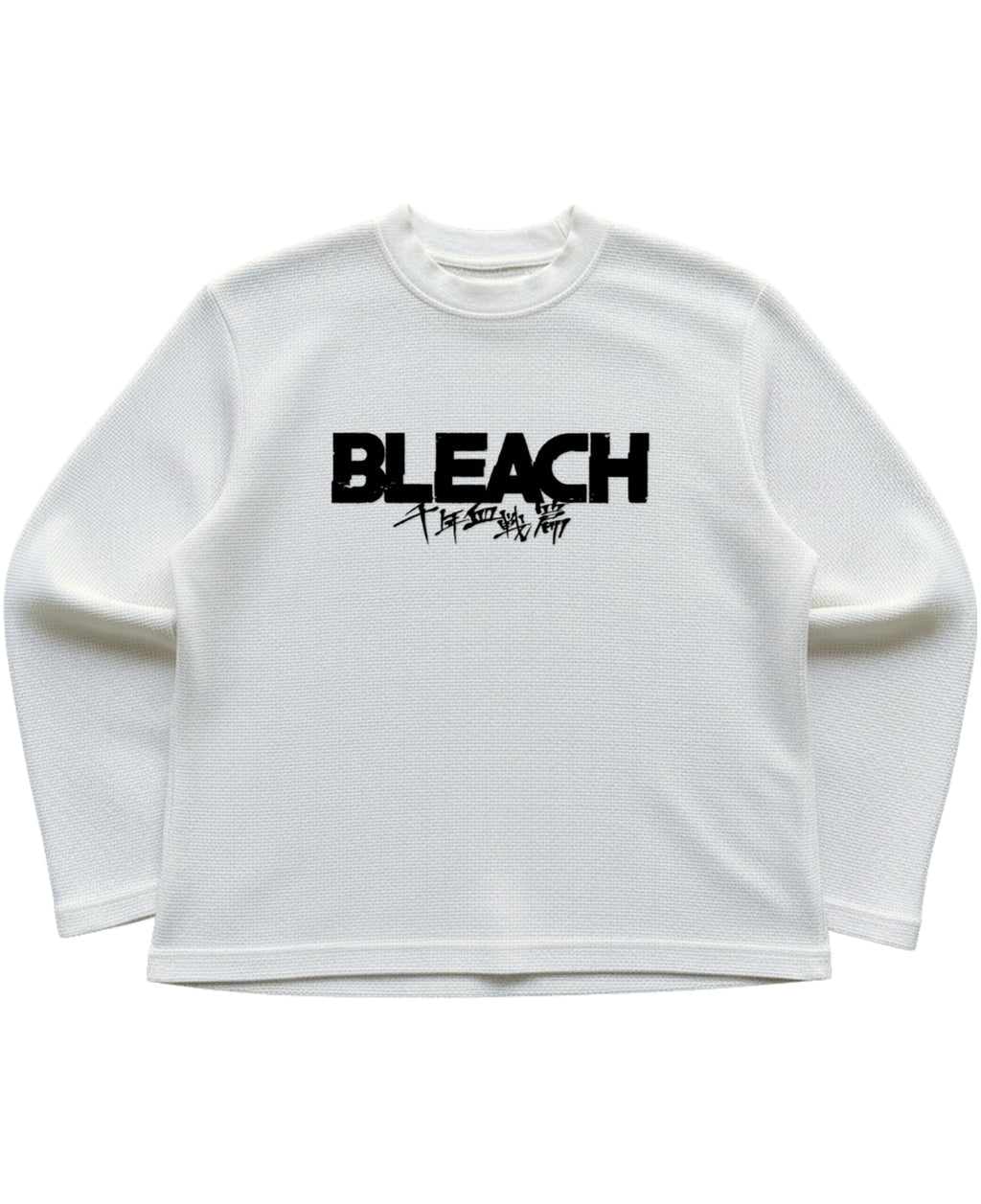 Off-white waffle knit oversized full-sleeve Front Design
