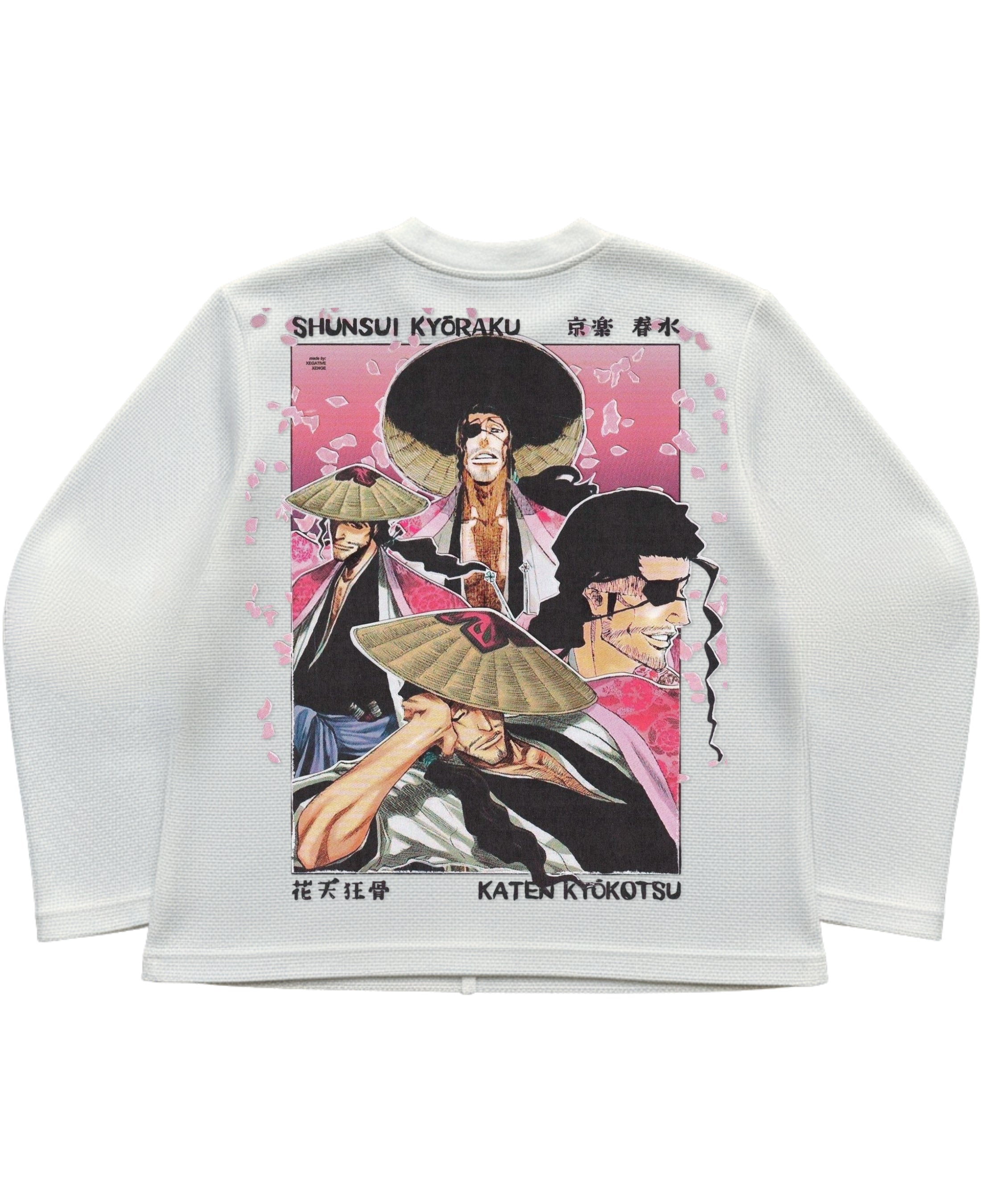 Off-white waffle knit oversized full-sleeve Back Design