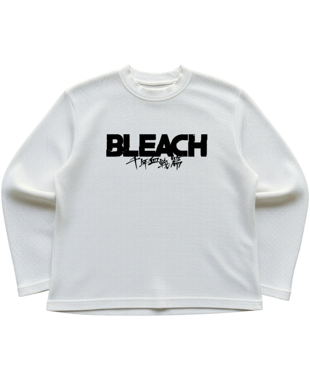 Off-white waffle knit oversized full-sleeve Front Design