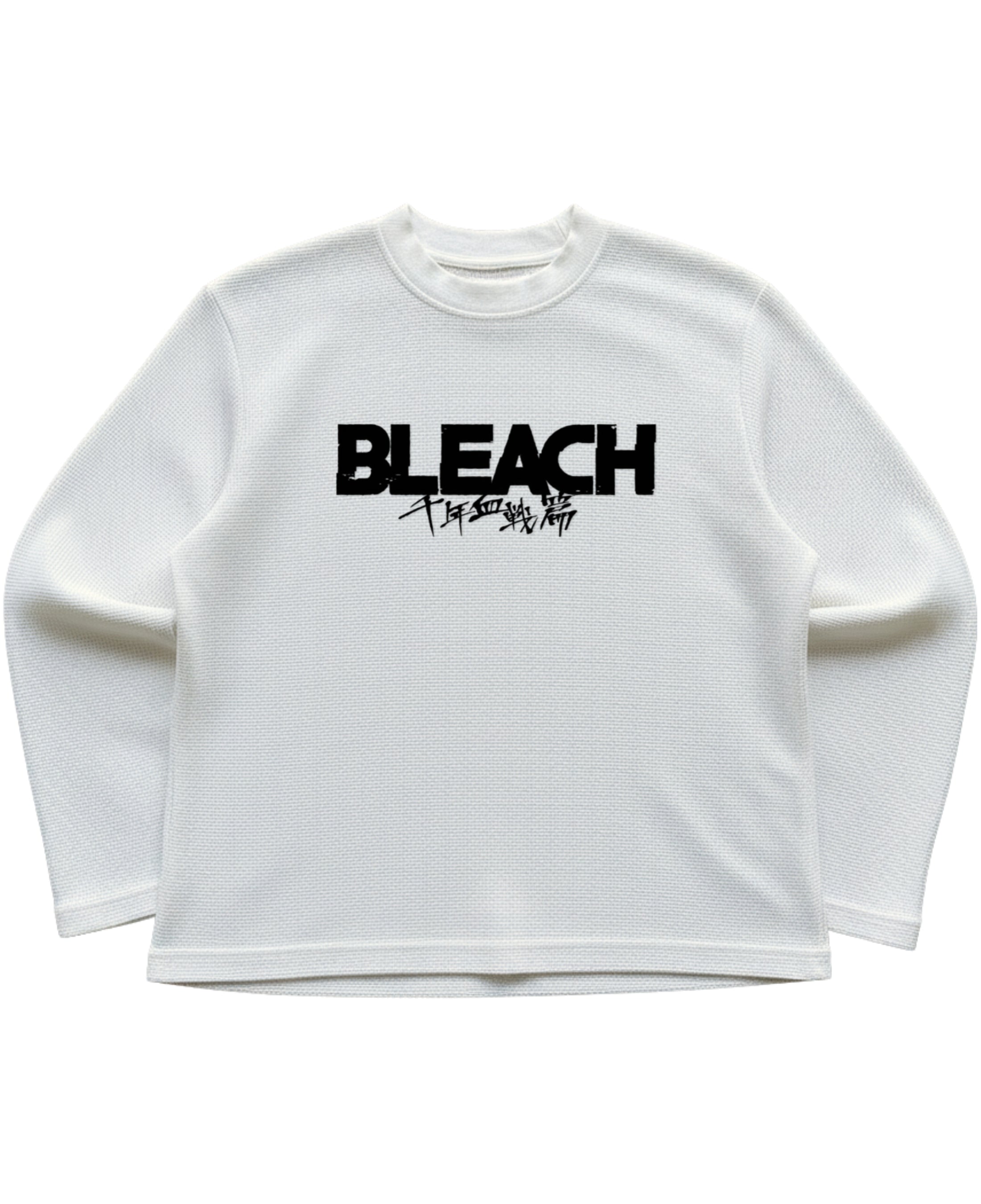 Off-white waffle knit oversized full-sleeve Front Design