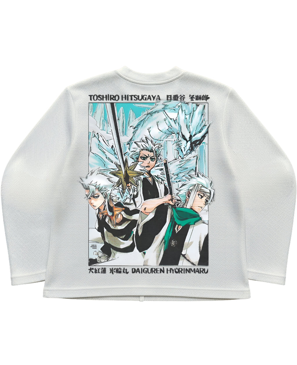 Off-white waffle knit oversized full-sleeve Back Design
