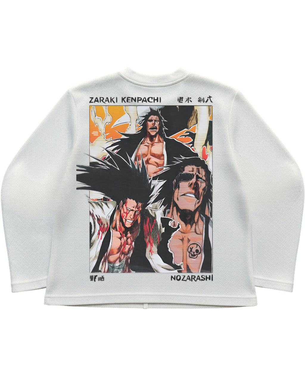 Off-white waffle knit oversized full-sleeve Back Design