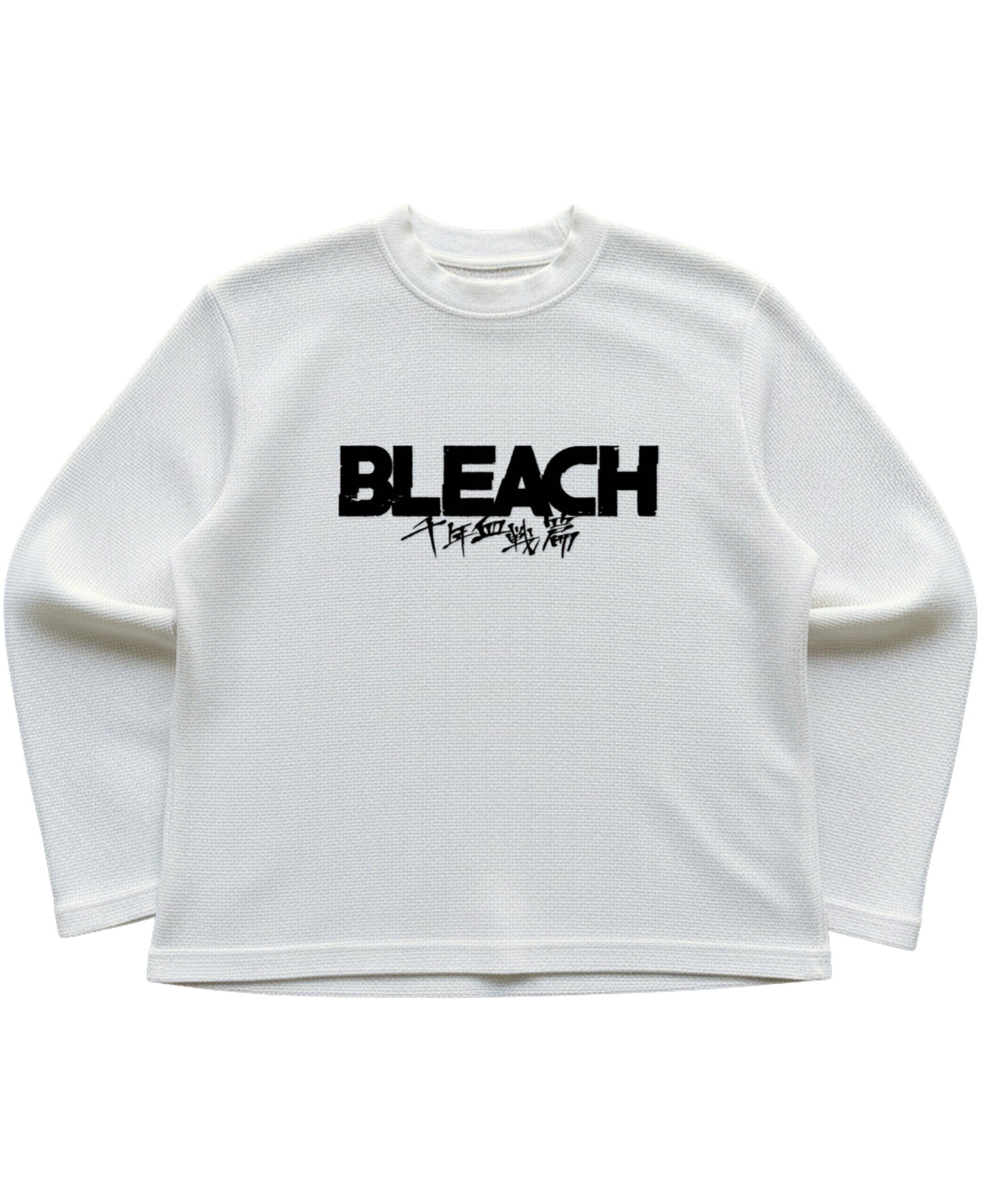 Off-white waffle knit oversized full-sleeve Front Design