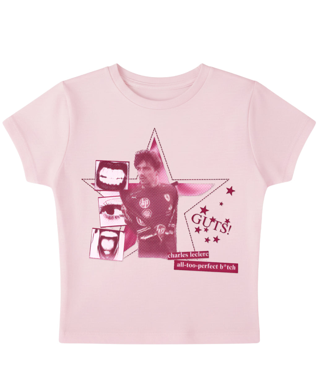 Baby Pink Baby Tee Front Design