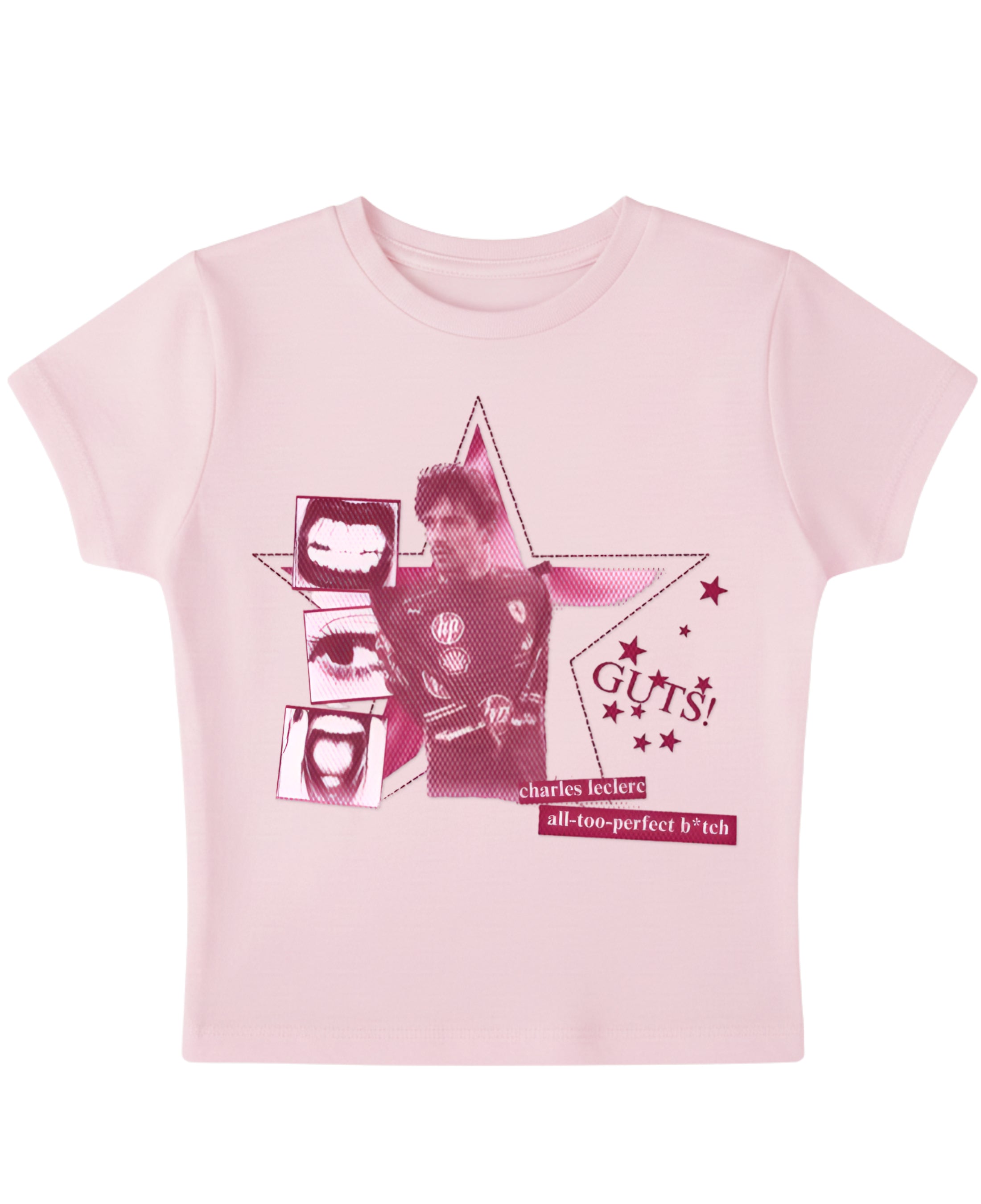 Baby Pink Baby Tee Front Design