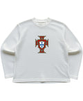 Off-white waffle knit oversized full-sleeve Front Design
