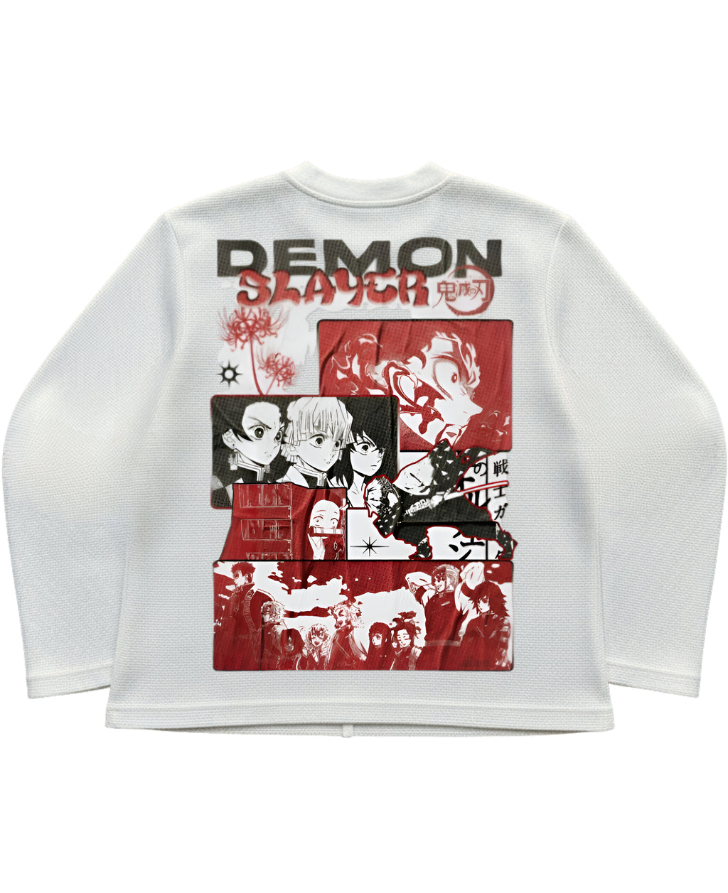 Off-white waffle knit oversized full-sleeve Back Design