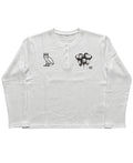 White Henley waffle knit Front Design