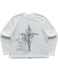 Off-white waffle knit oversized full-sleeve Front Design