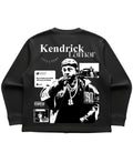 Black waffle knit oversized full-sleeve Back Design