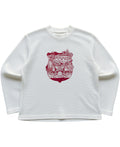 Off-white waffle knit oversized full-sleeve Front Design