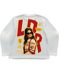 Off-white waffle knit oversized full-sleeve Back Design