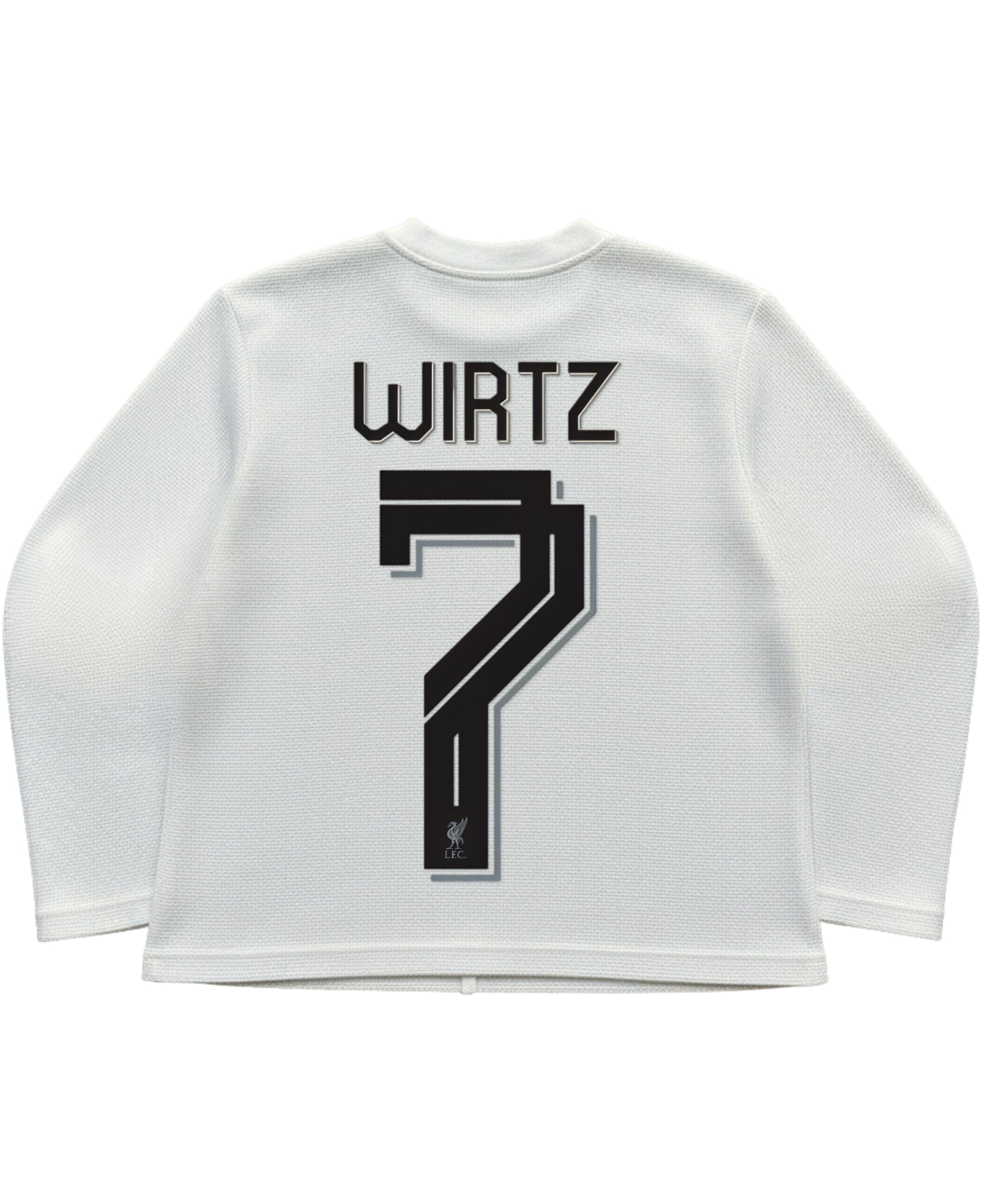 Off-white waffle knit oversized full-sleeve Back Design