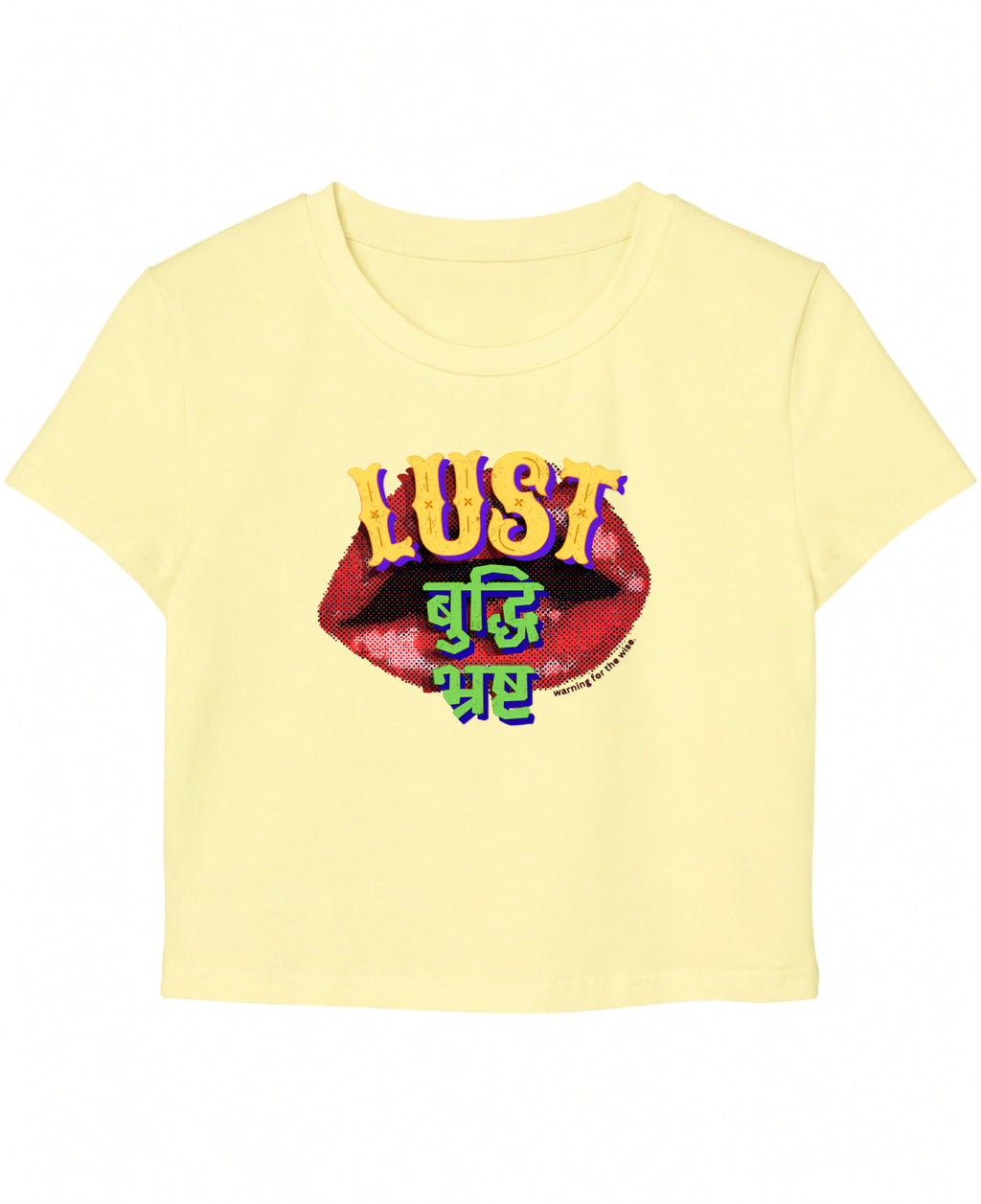 Butter Yellow Baby Tee Front Design