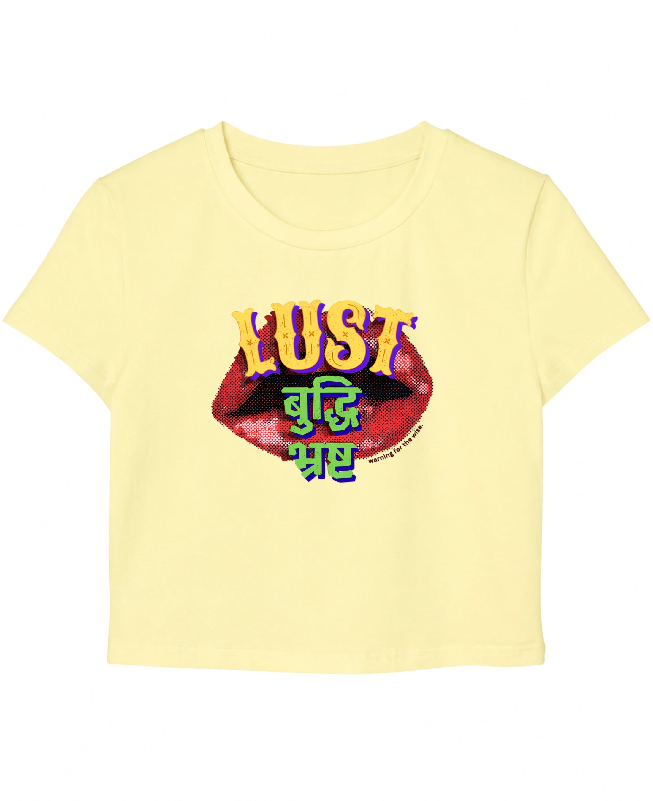 Butter Yellow Baby Tee Front Design