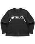 Black waffle knit oversized full-sleeve Front Design