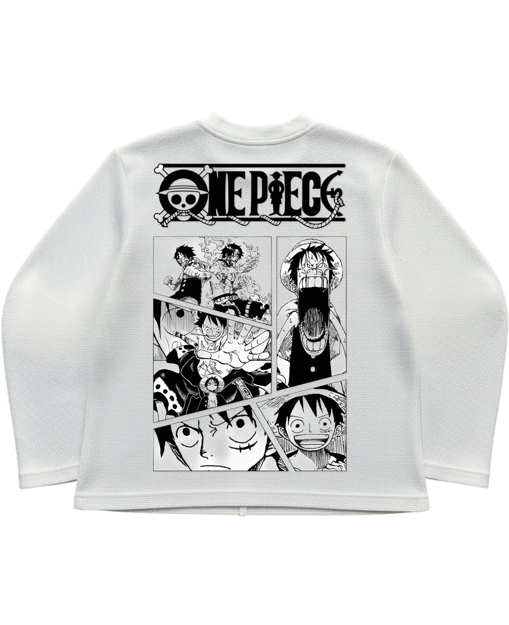 Off-white waffle knit oversized full-sleeve Back Design