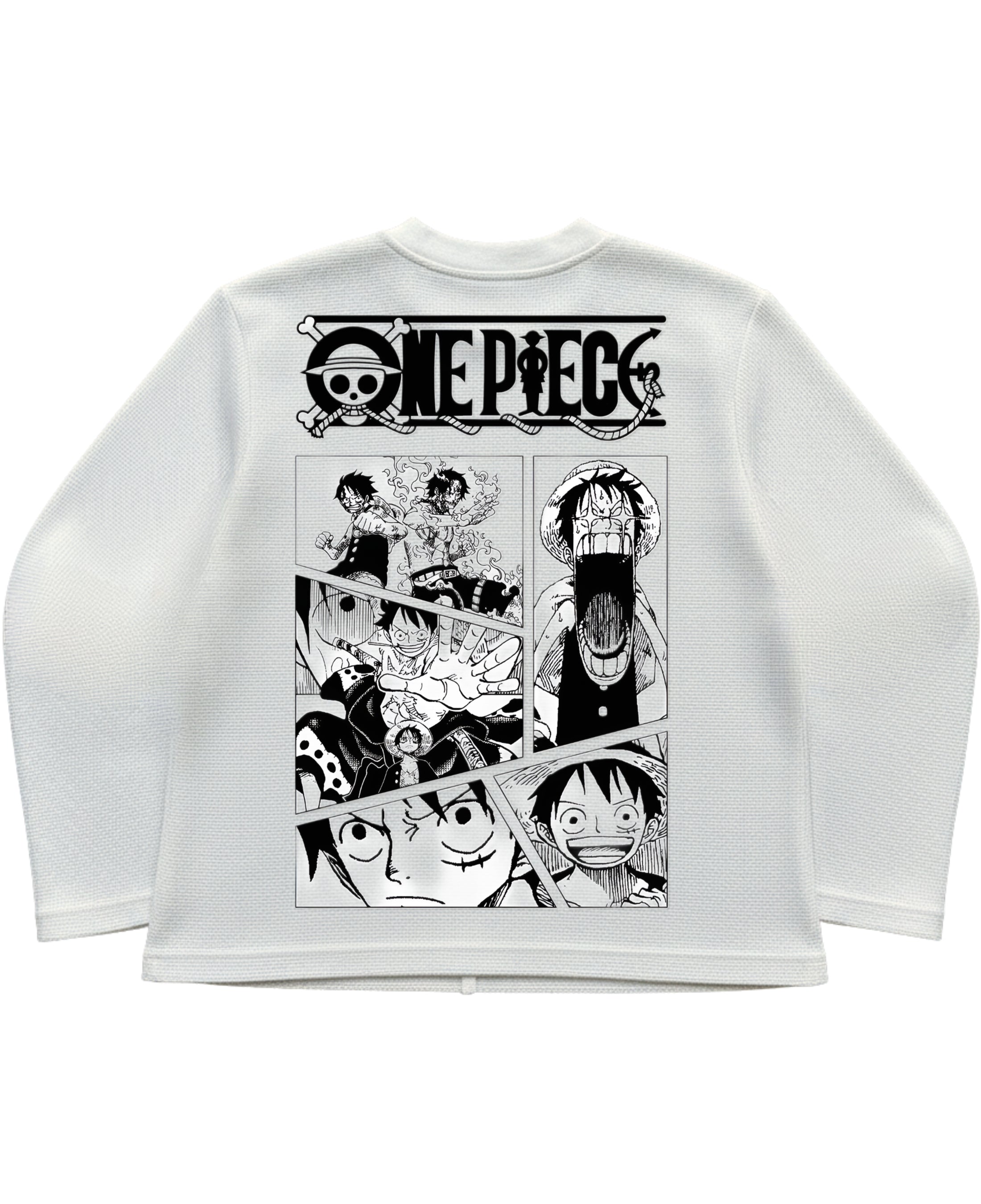 Off-white waffle knit oversized full-sleeve Back Design
