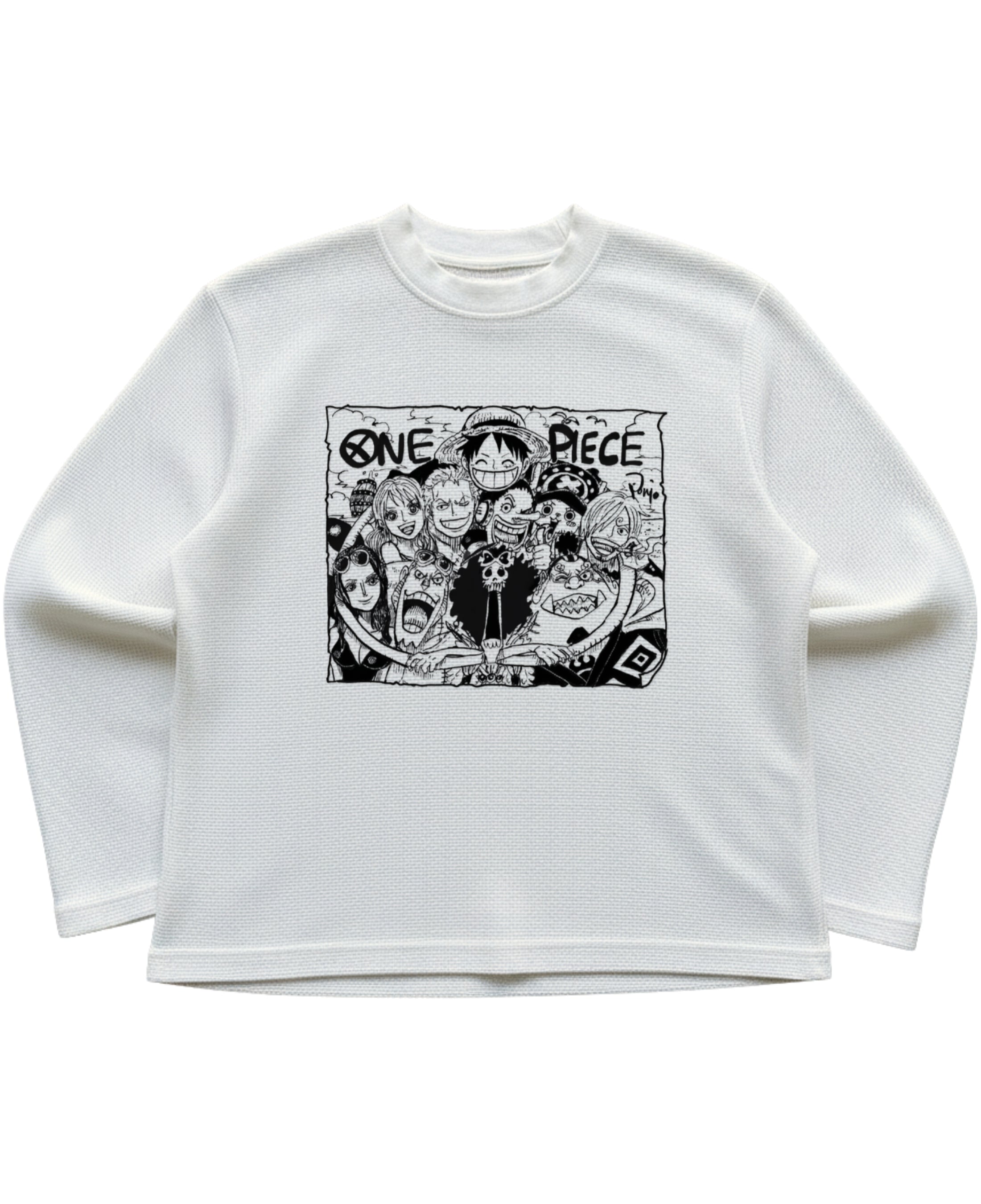 Off-white waffle knit oversized full-sleeve Front Design