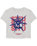 White Baby Tee Front Design