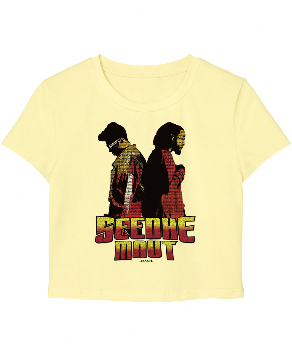 Butter Yellow Baby Tee Front Design