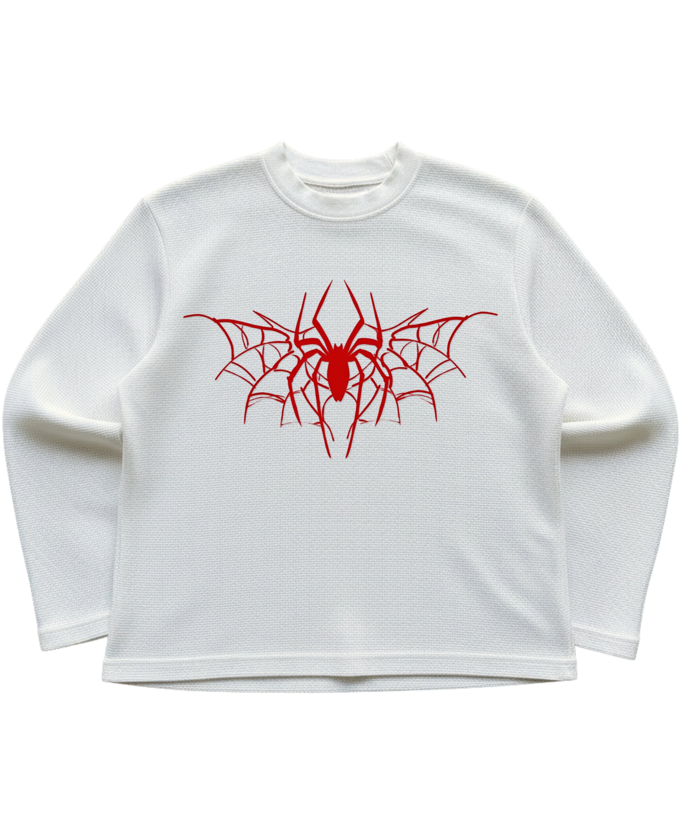 Off-white waffle knit oversized full-sleeve Front Design