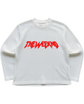 Off-white waffle knit oversized full-sleeve Front Design