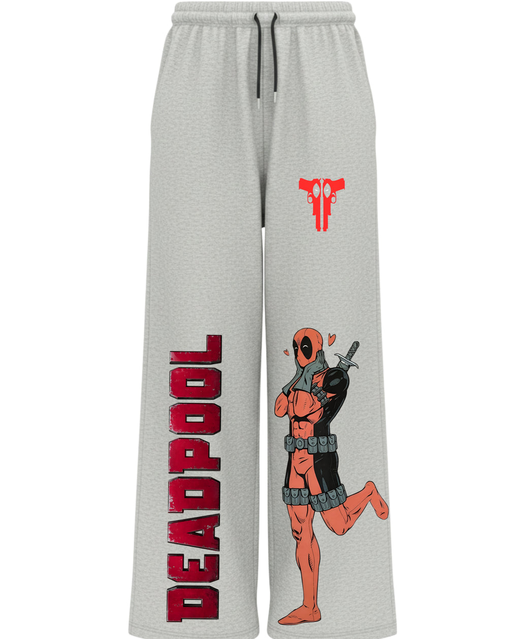 Grey Cotton Joggers Front Design