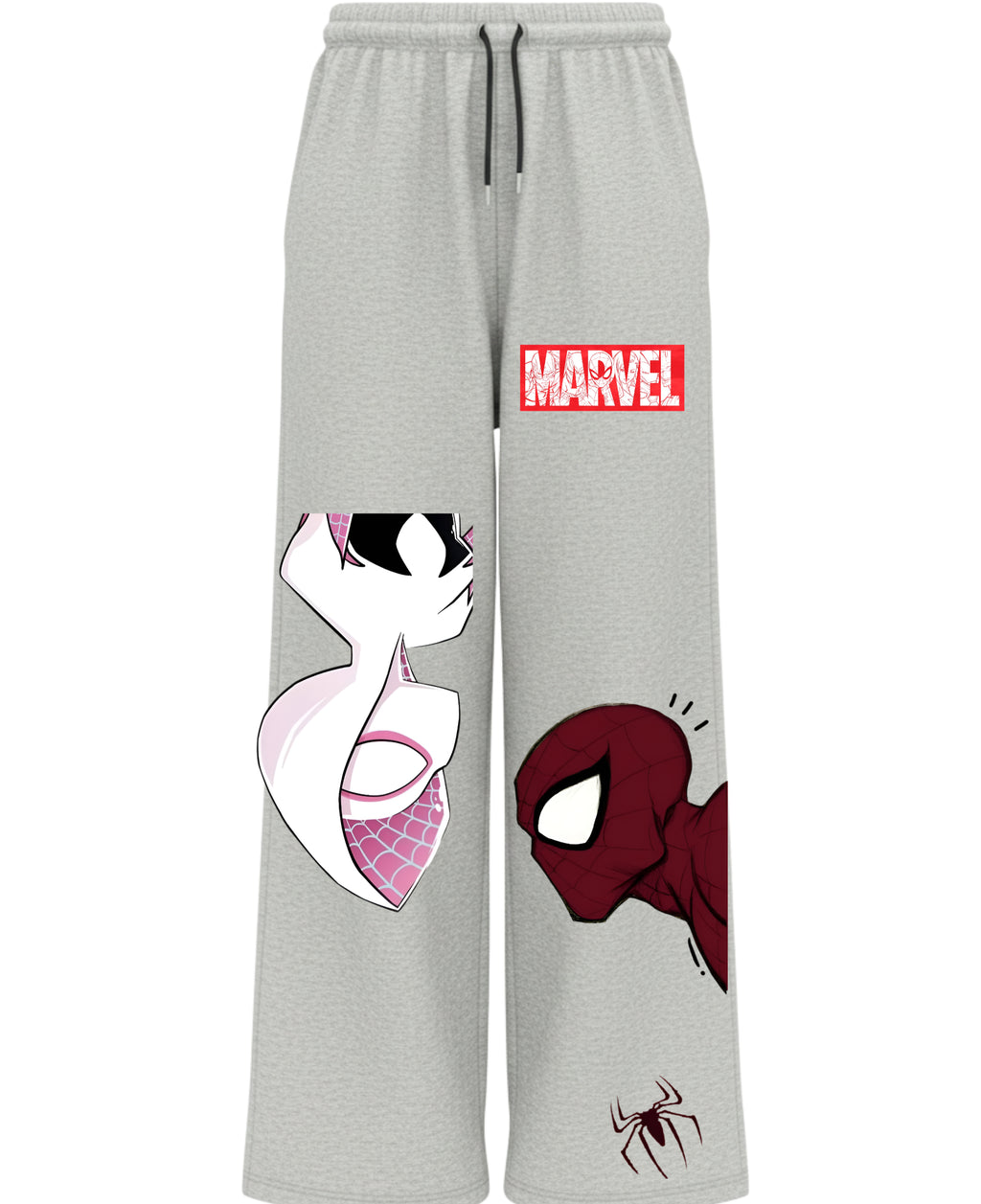 Grey Cotton Joggers Front Design