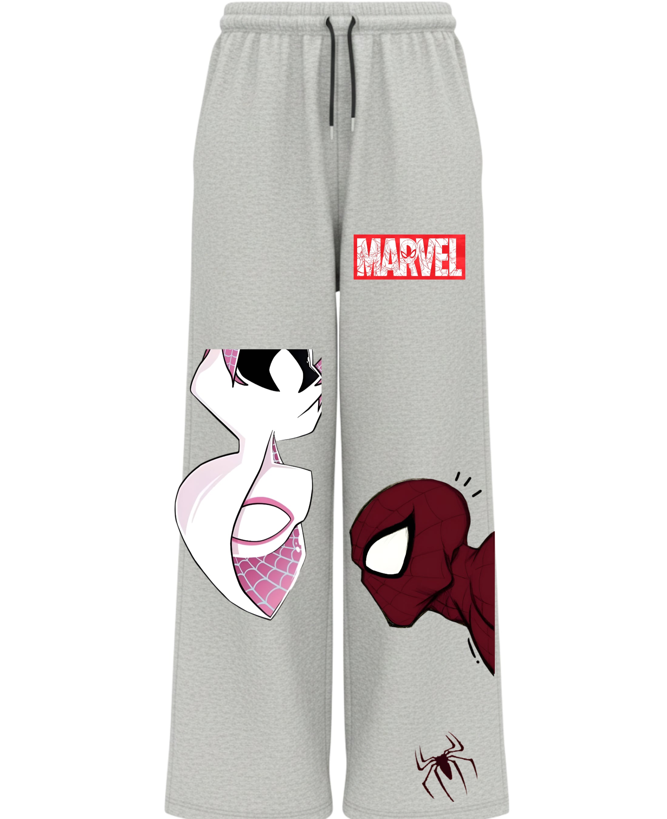 Grey Cotton Joggers Front Design