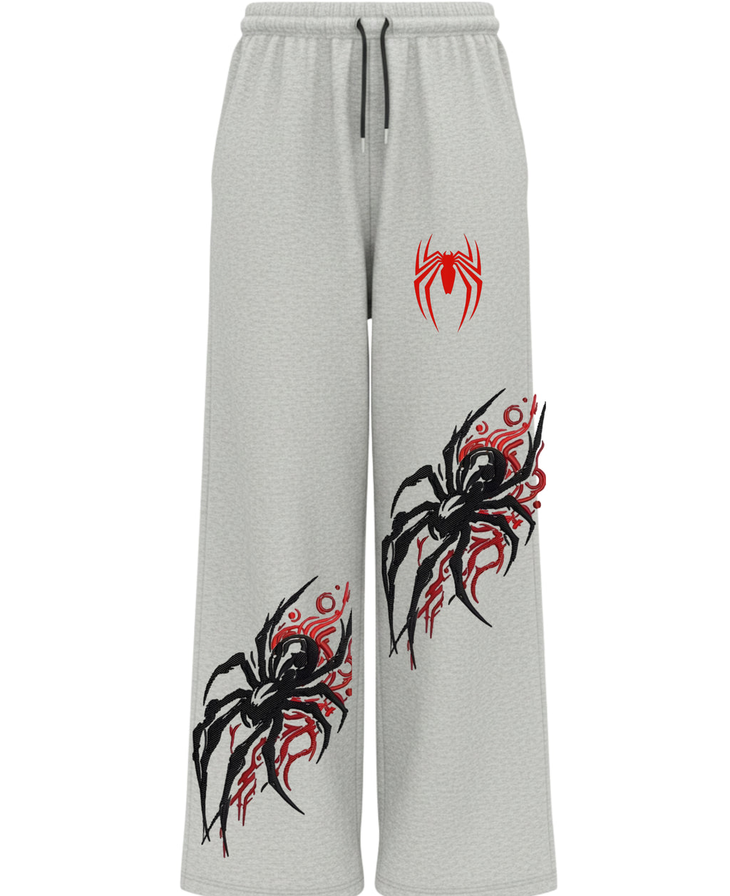 Grey Cotton Joggers Front Design
