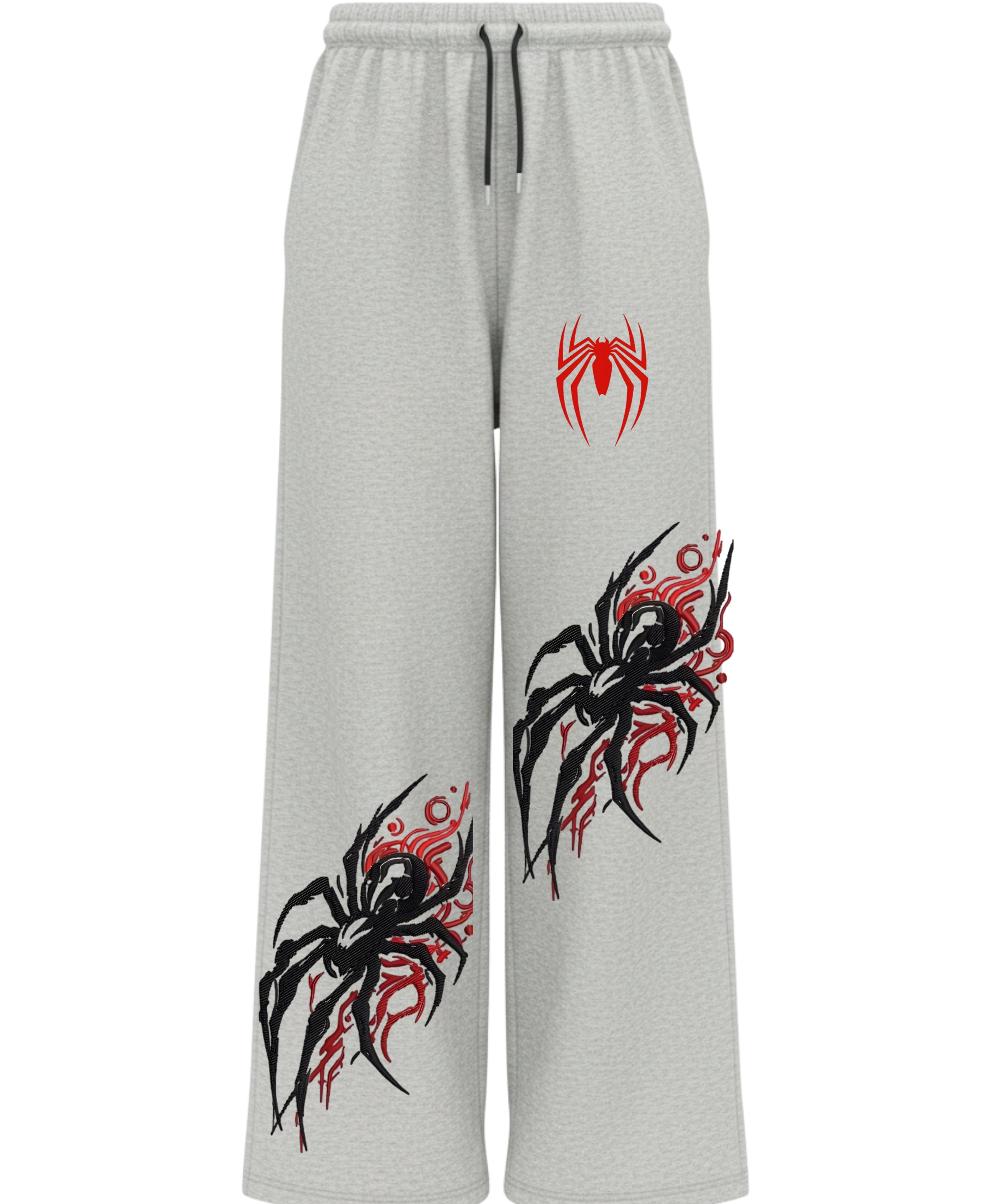 Grey Cotton Joggers Front Design