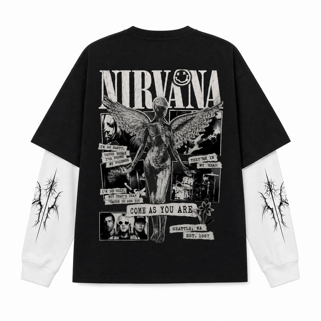 Nirvana  - Oversized Layered Tee