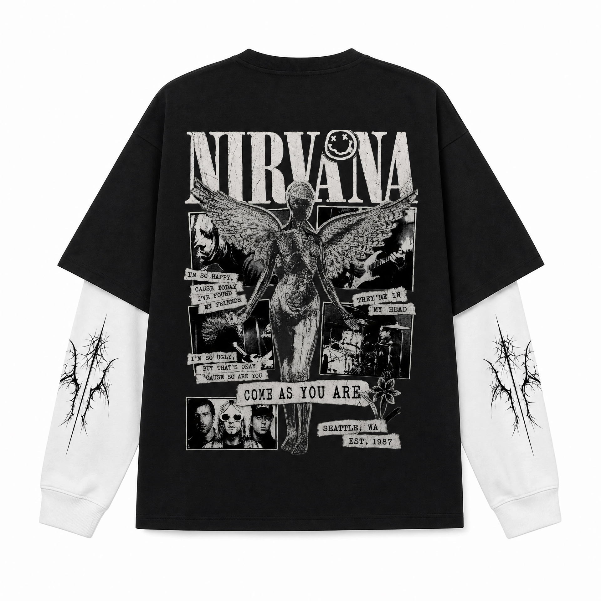 Nirvana  - Oversized Layered Tee