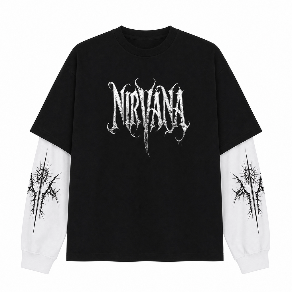 Nirvana  - Oversized Layered Tee